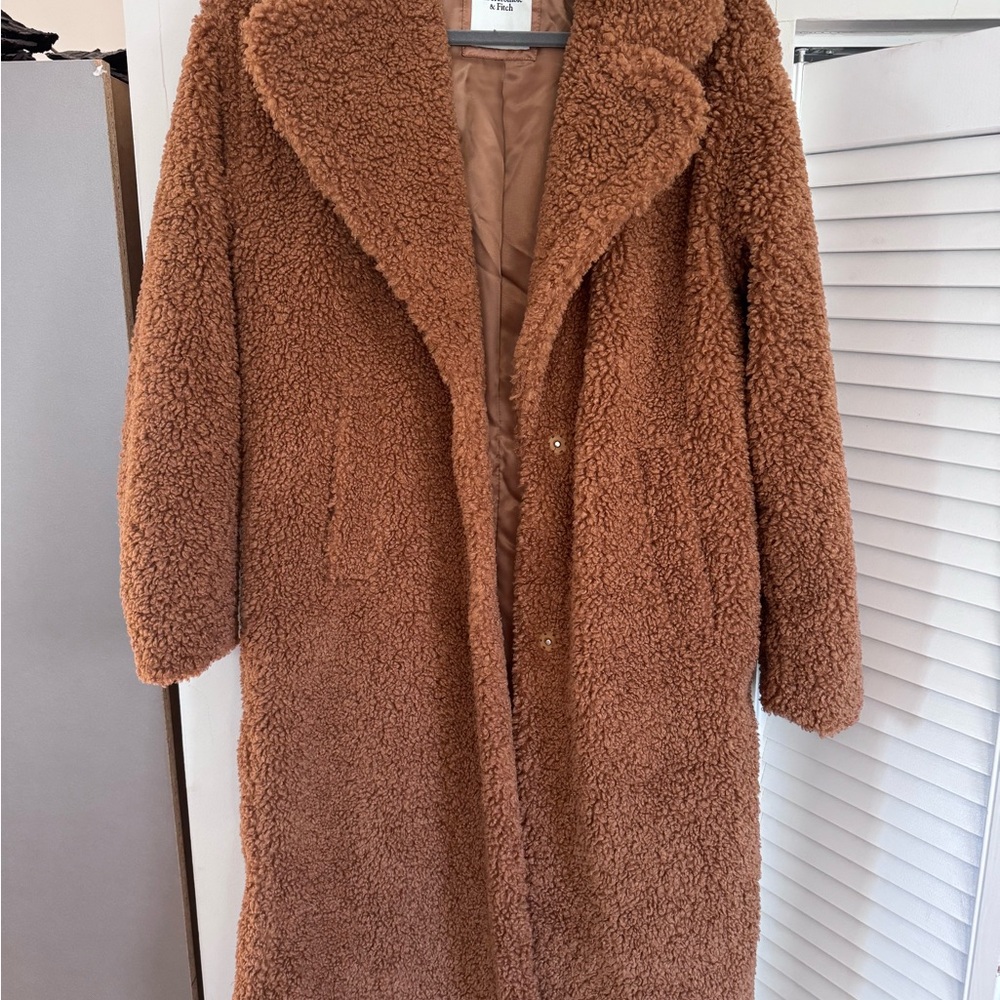 A&F Women's Brown Teddy Coat, Never Worn